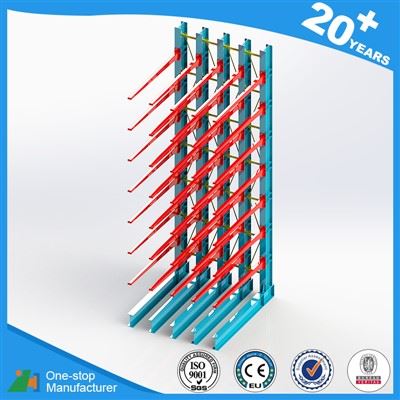 Heavy duty cantilever rack in a warehouse