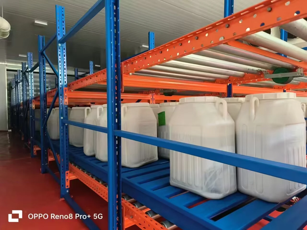 Chemical manufacturing storage racks with FIFO and LIFO solutions
