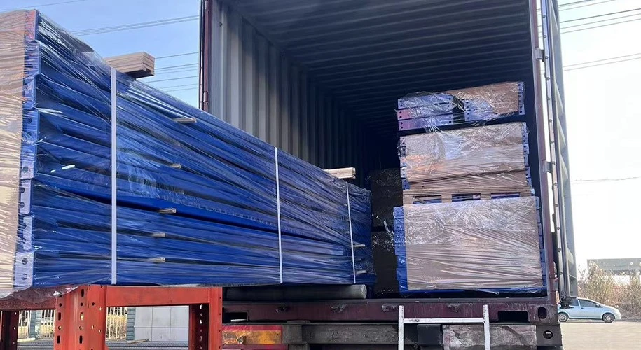 Finished Mezzanine Steel Components Export Packaging