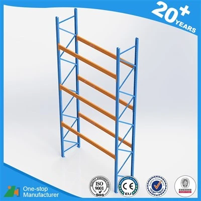 Teardrop pallet rack uprights and step beams