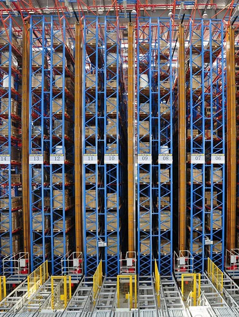 High-density warehouse storage systems