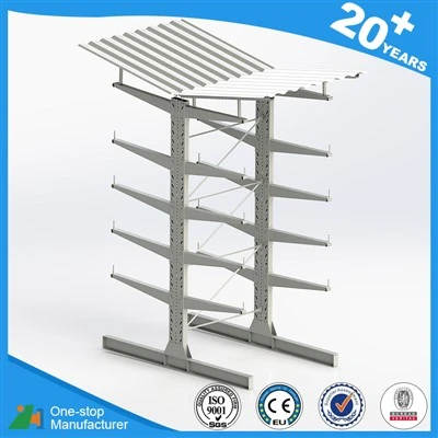 Galvanised cantilever racking for outdoor storage