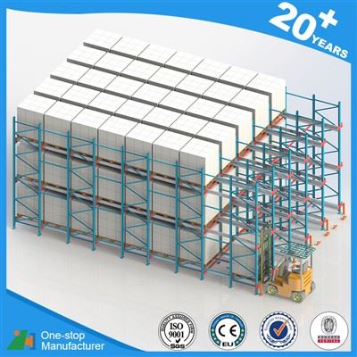 FIFO radio shuttle pallet rack system